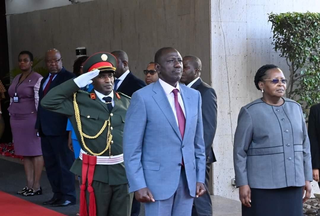 File image of President William Ruto in Mozambique.